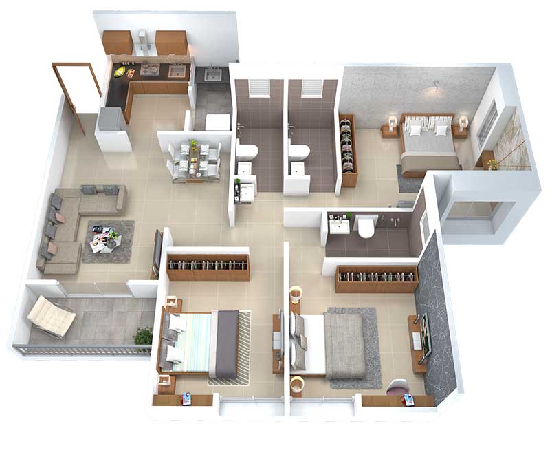 4 Taljai Hills Offering Premium 2 & 3 BHK Flats For Sale in Dhankawadi